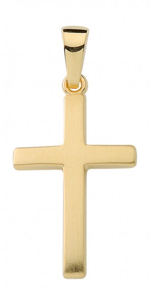 Schlichter und einfacher Kreuzanhänger in Gold