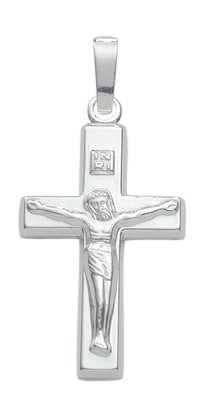 Kreuzanhänger Silber mit Korpus Kruzefix
