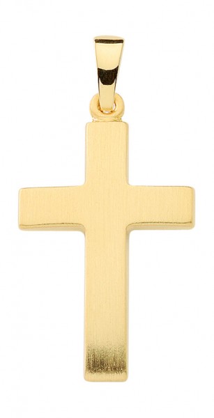 extra schlichter gold Anhänger Kreuz