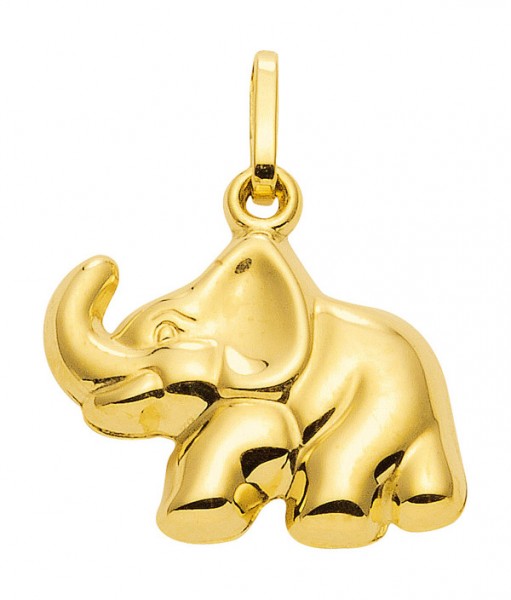 Elephant Kettenanhänger echt Gold Euroschmuck