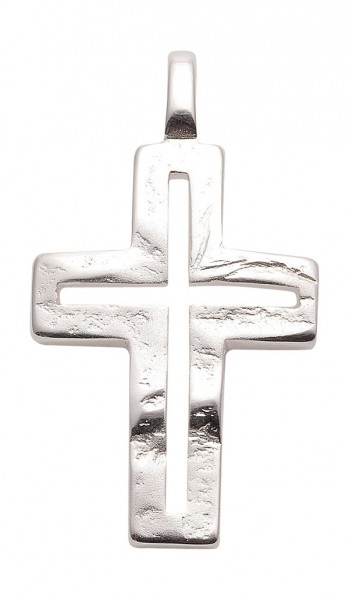 Silber Kreuz mit Ausschnitt 