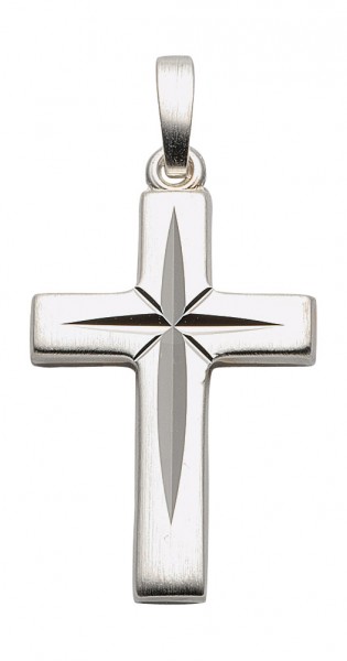 Schlichtes 21mm Silber Kreuz