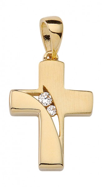 Modernes Kreuz in Gold