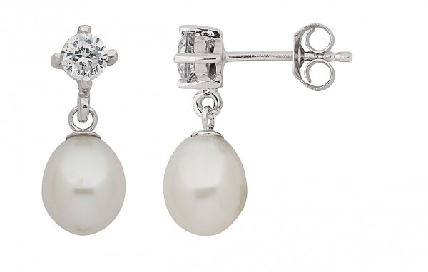Perlen Ohrringe in 925 silber 