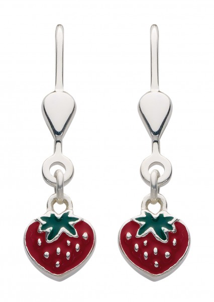 Ohrringe Erdbeere in Silber Euroschmuck