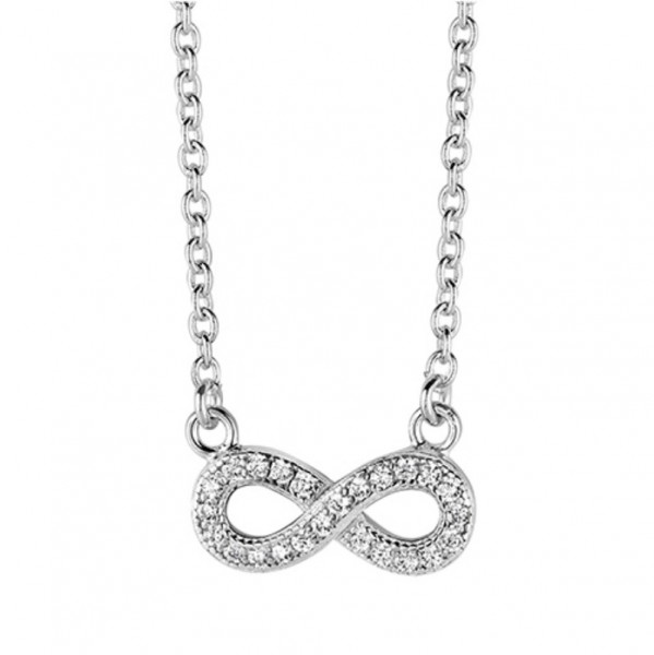 925 Silber Infinity Collier 45cm in 3 Farben