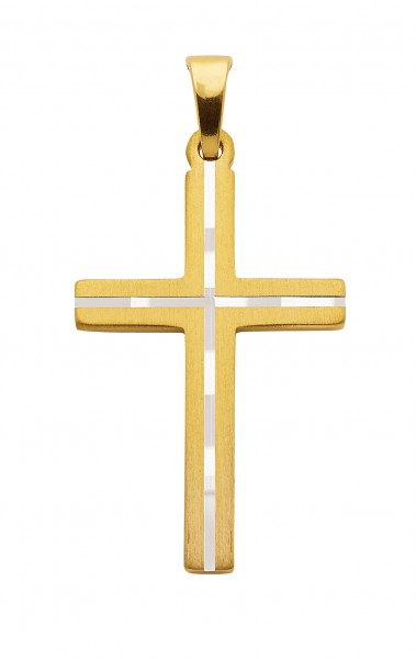 Silber vergoldeter Kreuzanhänger
