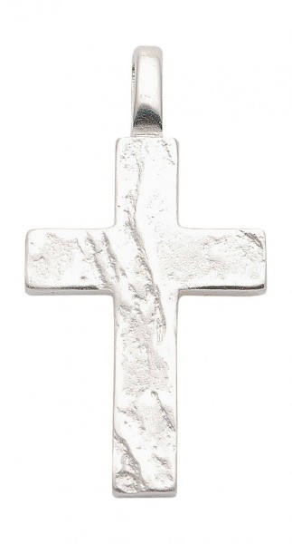 Kreuz gehämmertes 925 Silber Design 23mm