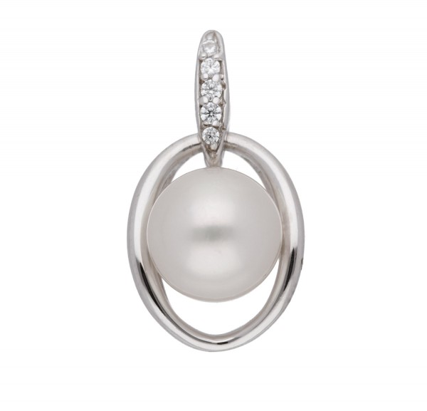 Silber Kettenanhänger mit Perle